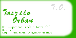 taszilo orban business card